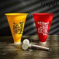 His and Hers Popcorn Containers And Pizza cutter - popcorn container and pizza cutter