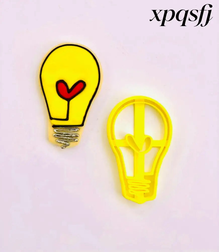 Lightbulb with Heart Cookie Cutter - USA Made - Cookie Cutters